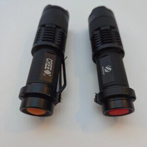 2x Compact Zoomable LED Flashlights Q5 Set